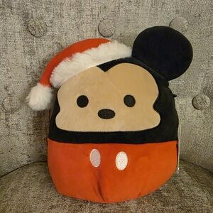 Squishmallow Mickey Mouse Christmas Santa Hat Kellytoy NEW WITH TAG